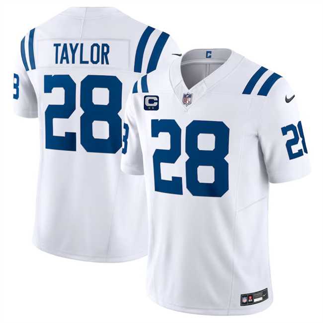 Men & Women & Youth Indianapolis Colts #28 Jonathan Taylor White 2024 F.U.S.E. With 2-Star C Patch Vapor Limited Stitched Jersey->indianapolis colts->NFL Jersey